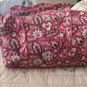 Vera Bradley Floral Pink Quilted Duffel Bag
